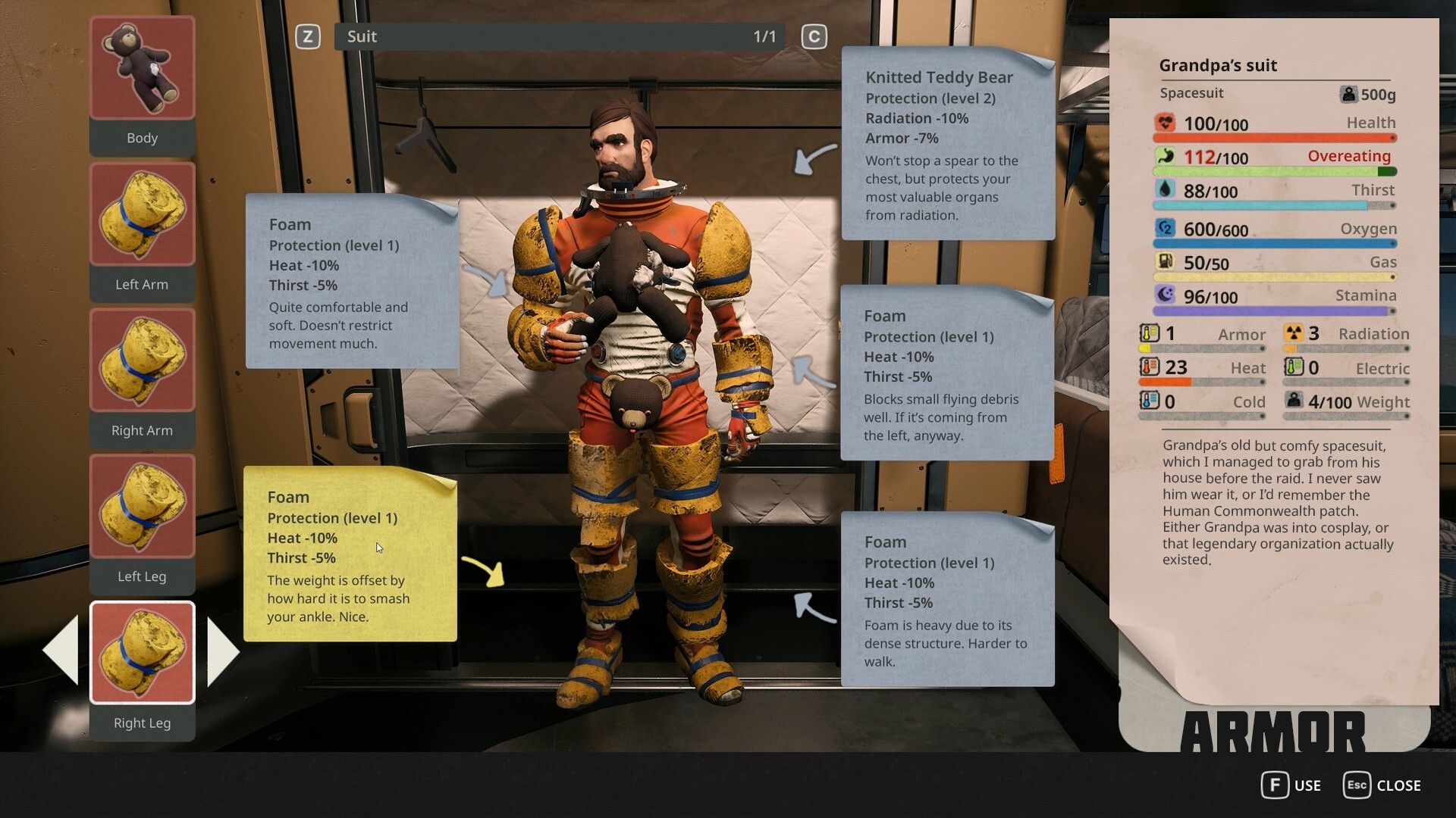 Official armor customization screenshot