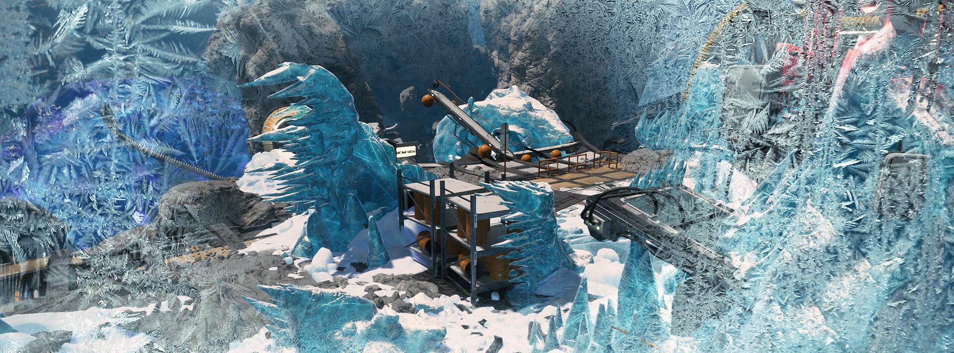 Icy exploration zone