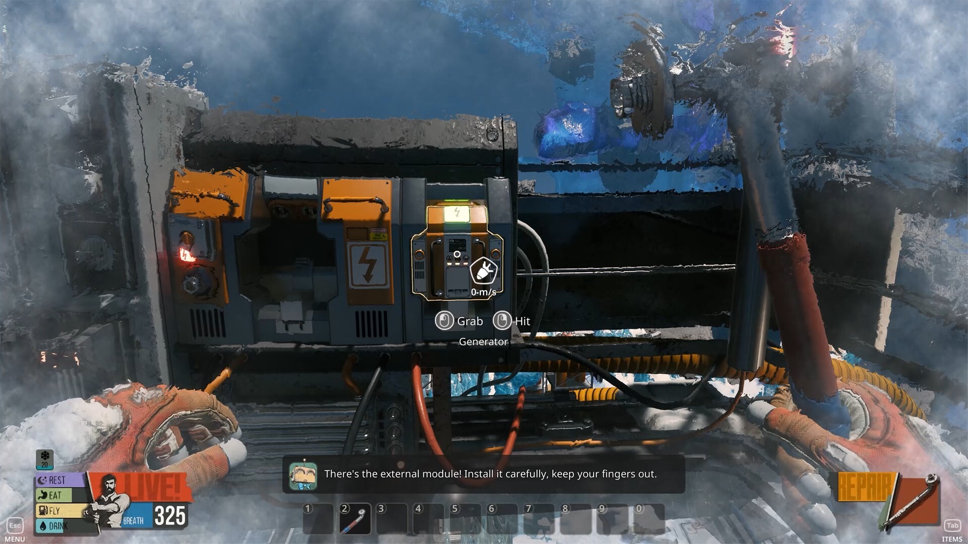 Repairing environmental machinery